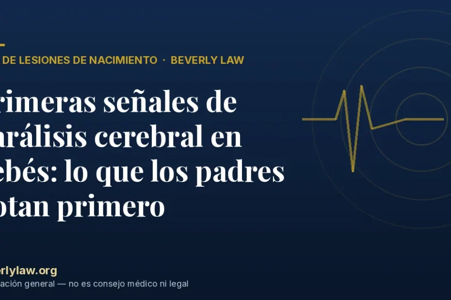 Primeras señales de parálisis cerebral en bebés: lo que los padres notan primero