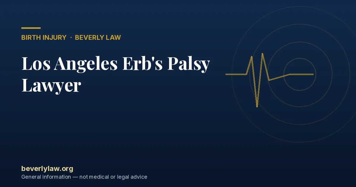 Los Angeles Erb's Palsy Lawyer