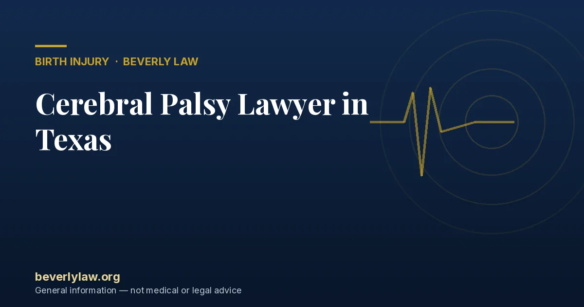 Cerebral Palsy Lawyer in Texas