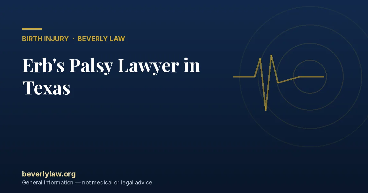 Erb's Palsy Lawyer in Texas