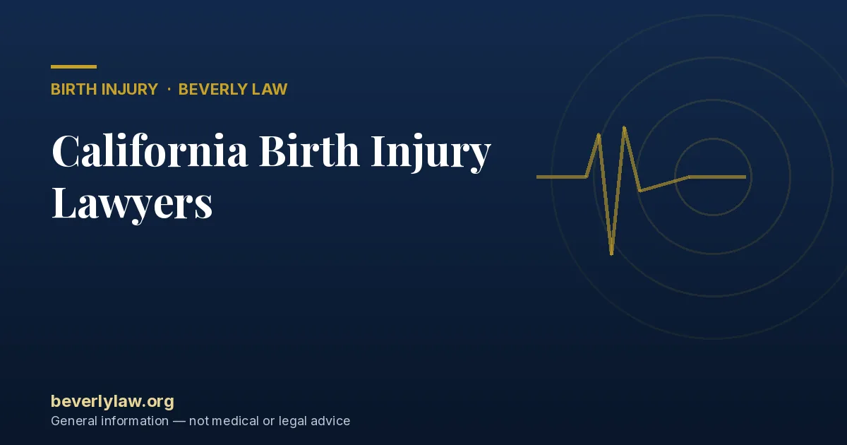 California Birth Injury Lawyers