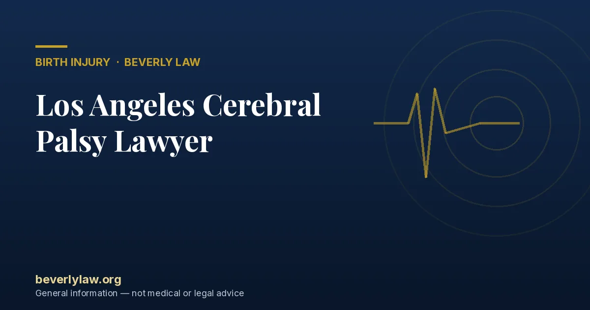 Los Angeles Cerebral Palsy Lawyer