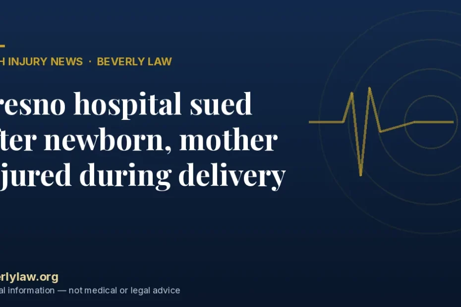 Fresno hospital sued after newborn, mother injured during delivery
