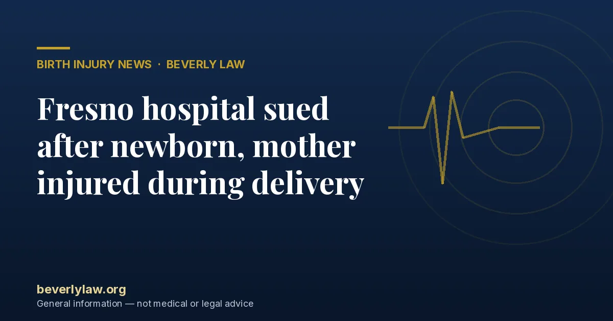 Fresno hospital sued after newborn, mother injured during delivery