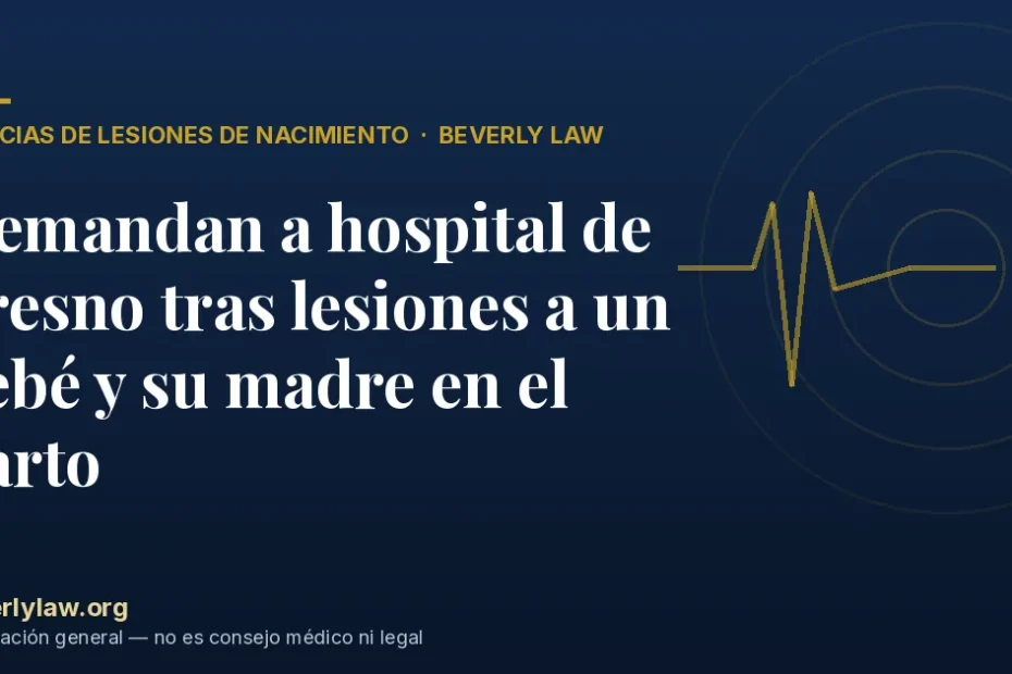Demandan a hospital de Fresno tras lesiones a un bebé y su madre en el parto