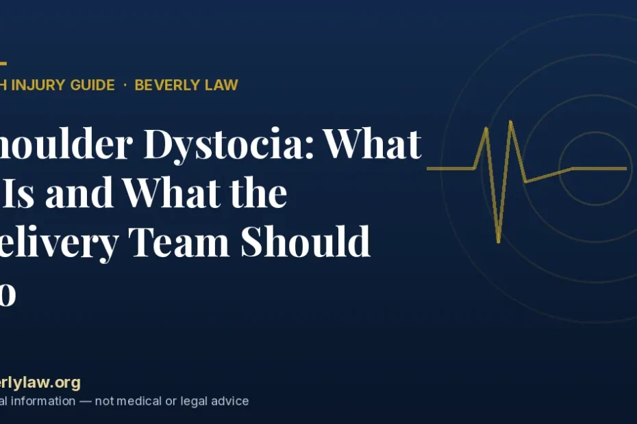 Shoulder Dystocia: What It Is and What the Delivery Team Should Do