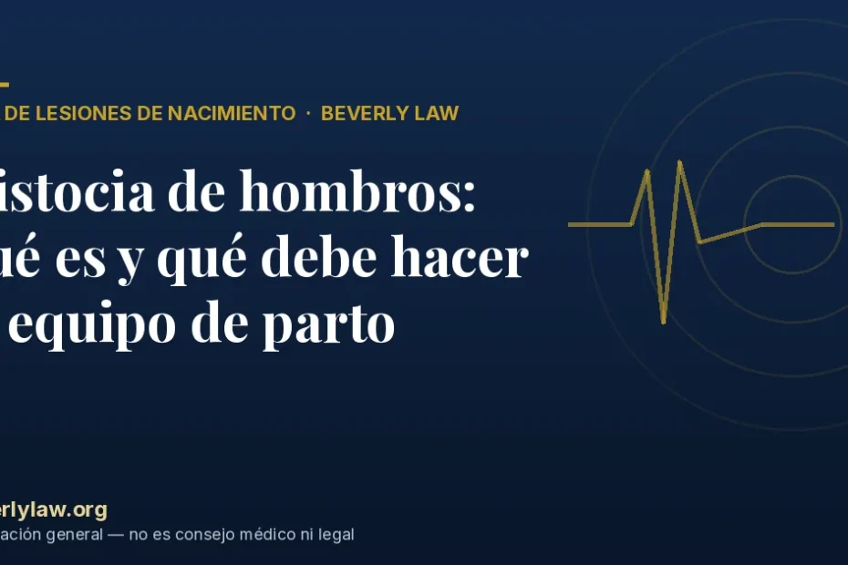 Distocia de hombros: qué es y qué debe hacer el equipo de parto