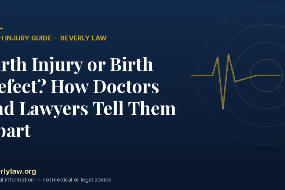 Birth Injury or Birth Defect? How Doctors and Lawyers Tell Them Apart