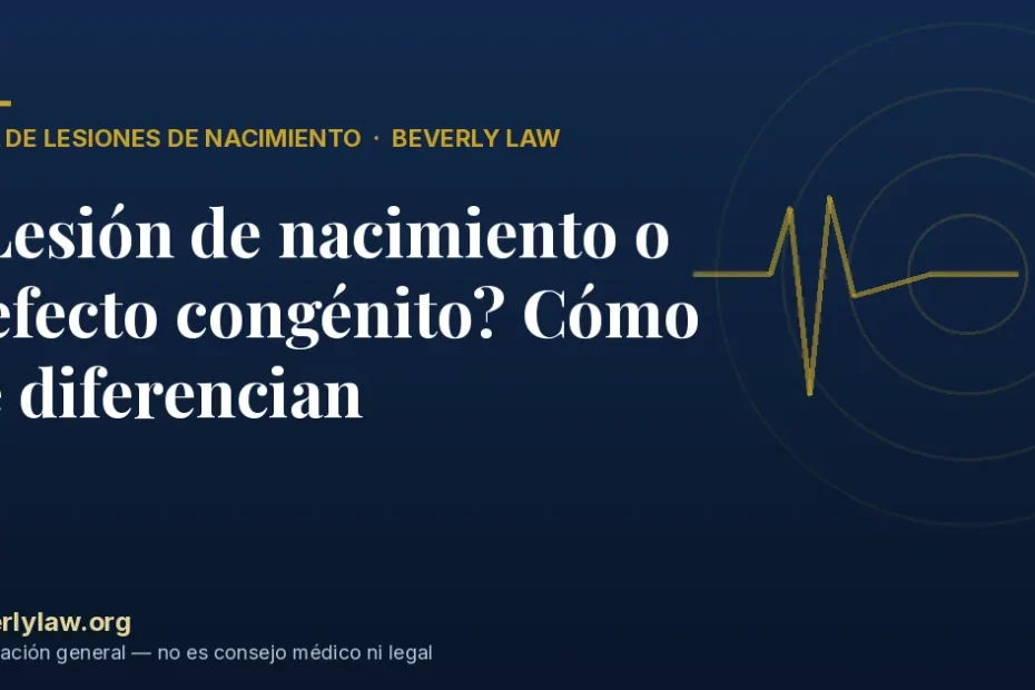 ¿Lesión de nacimiento o defecto congénito? Cómo se diferencian