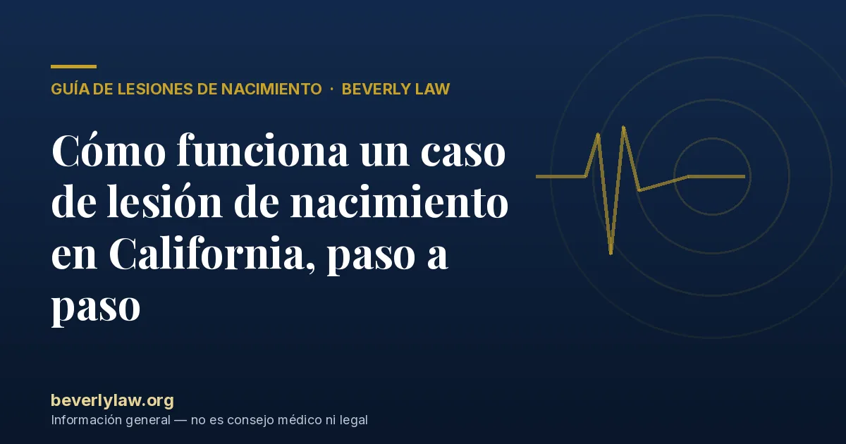 Cómo funciona un caso de lesión de nacimiento en California, paso a paso