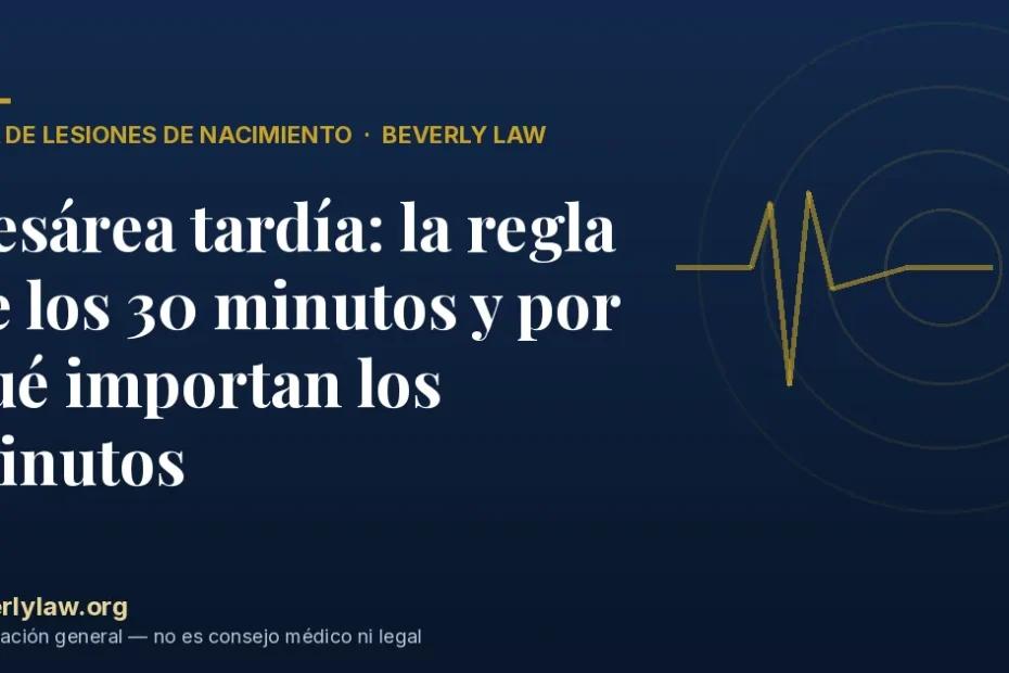 Cesárea tardía: la regla de los 30 minutos y por qué importan los minutos