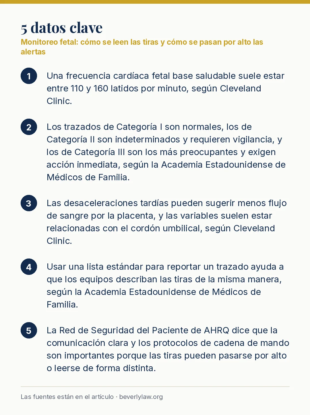 Datos clave: Monitoreo fetal: cómo se leen las tiras y cómo se pasan por alto las alertas