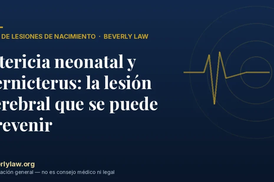 Ictericia neonatal y kernicterus: la lesión cerebral que se puede prevenir
