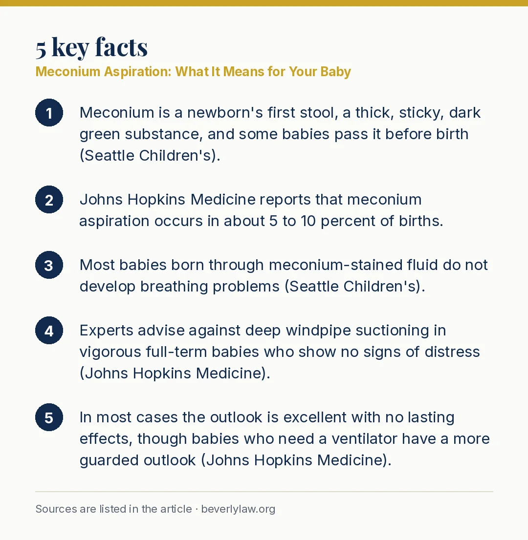Key facts: Meconium Aspiration: What It Means for Your Baby
