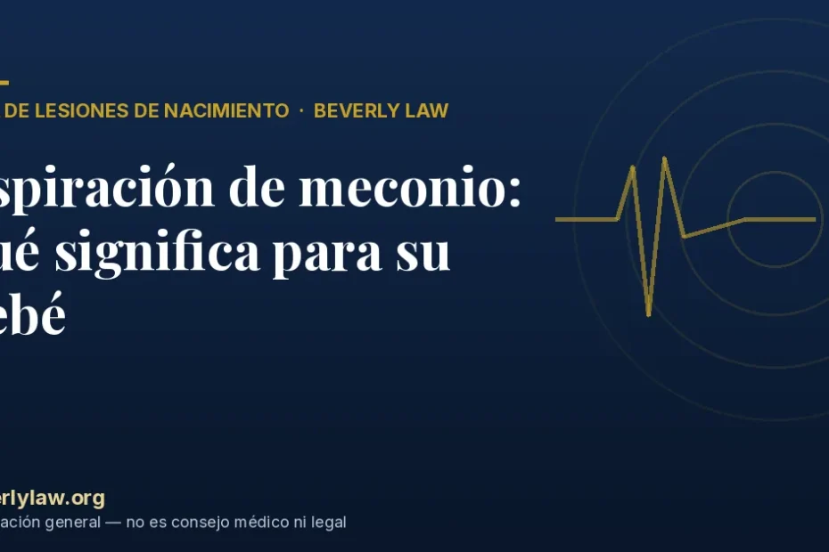Aspiración de meconio: qué significa para su bebé