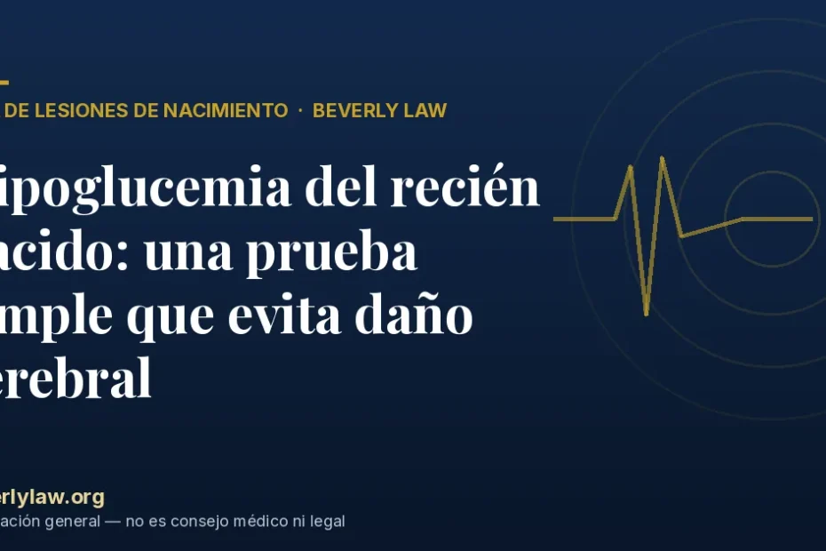 Hipoglucemia del recién nacido: una prueba simple que evita daño cerebral