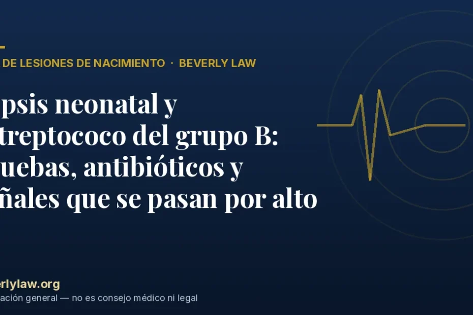 Sepsis neonatal y estreptococo del grupo B: pruebas, antibióticos y señales que se pasan por alto