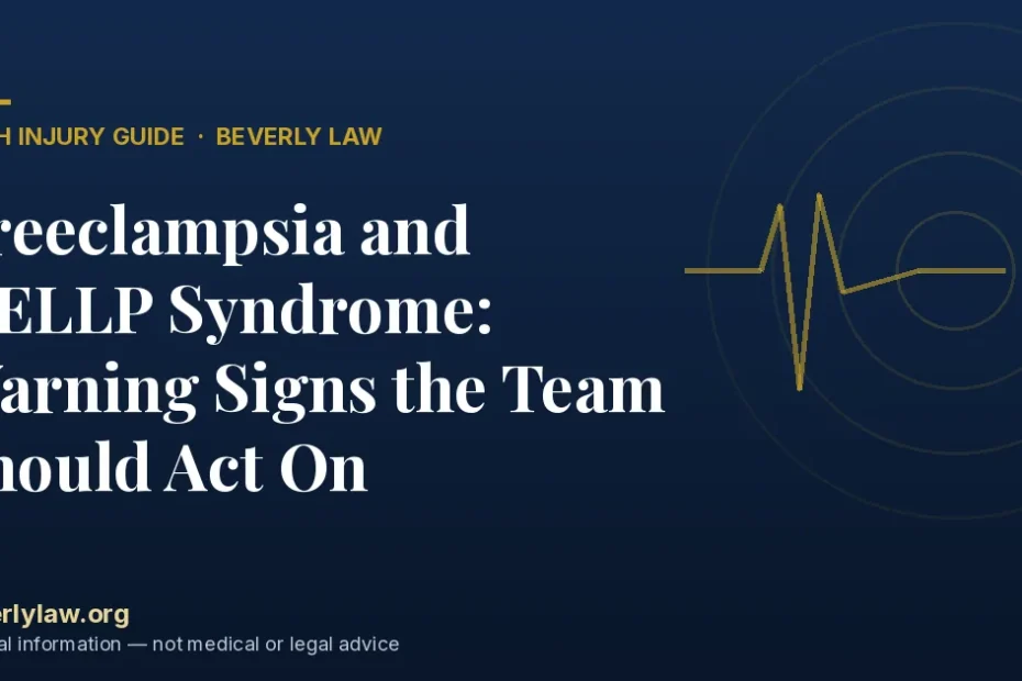 Preeclampsia and HELLP Syndrome: Warning Signs the Team Should Act On