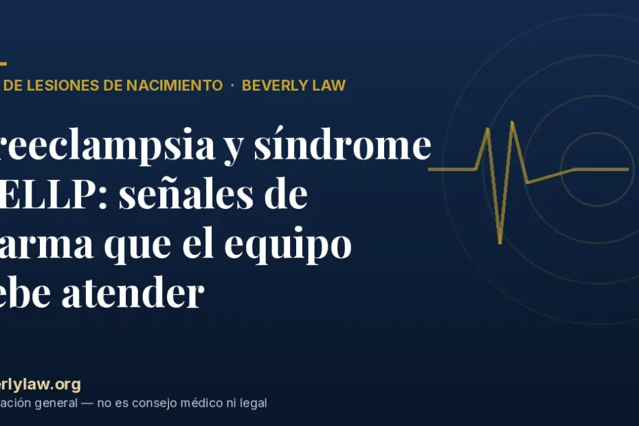 Preeclampsia y síndrome HELLP: señales de alarma que el equipo debe atender