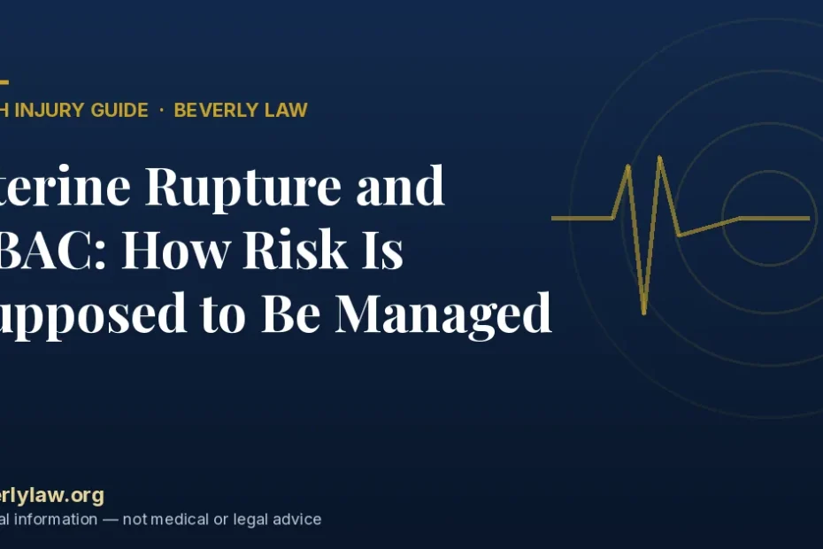 Uterine Rupture and VBAC: How Risk Is Supposed to Be Managed